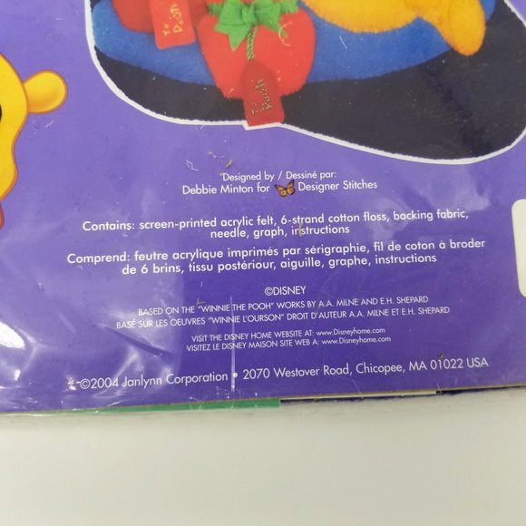 Janlynn Disney Pooh Stocking Decor Felt Kit 1133-22 Craft Christmas Holiday 2004 - Picture 6 of 7